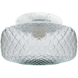 Plafon Colonial Aluminio Branco Drops Bico de Jaca Transp - 1