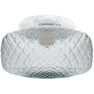 Plafon Colonial Aluminio Branco Drops Bico de Jaca Transp