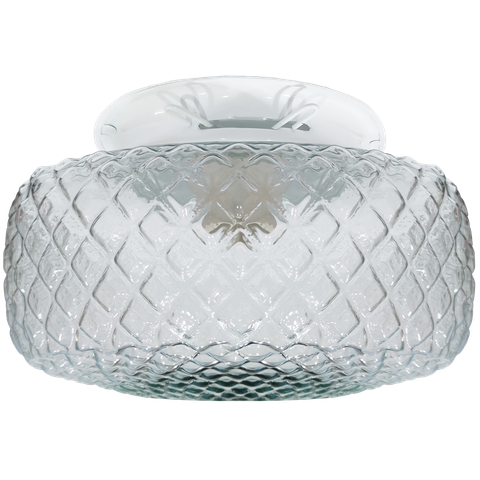 Plafon Colonial Aluminio Branco Drops Bico de Jaca Transp