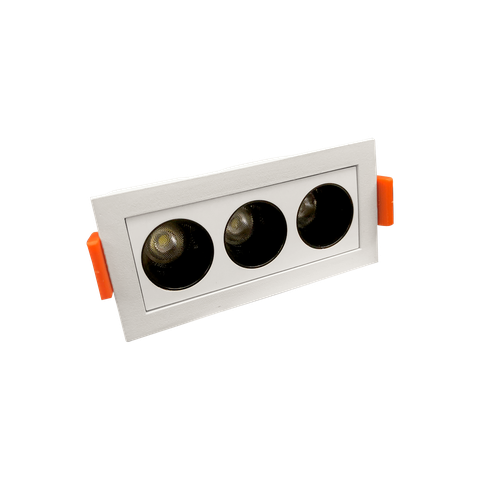 Spot Embutir Retangular Focco 9,5cm 6w 3000k