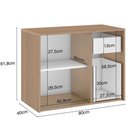 Ver imagem 2 de Balcão Gabinete Para Banheiro 80 cm 02 Gavetas E 01 Porta Nice B06 Nogal Noce Amêndoa - Lyam