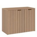 Ver imagem 1 de Balcão Gabinete Para Banheiro 80 cm 02 Gavetas E 01 Porta Nice B06 Nogal Noce Amêndoa - Lyam