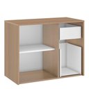 Ver imagem 3 de Balcão Gabinete Para Banheiro 80 cm 02 Gavetas E 01 Porta Nice B06 Nogal Noce Amêndoa - Lyam