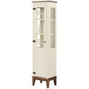 Ver imagem 1 de Cristaleira Laura 1 Porta Cor Off White com Amendoa 180 Cm - 63430
