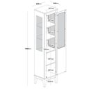 Ver imagem 3 de Cristaleira Laura 1 Porta Cor Off White com Amendoa 180 Cm - 63430