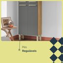 Ver imagem 4 de Cozinha (sem Balcão) 6 Portas 2 Portas de Vidro Nala Plus Freijo/gris - Ssx Multicoisas