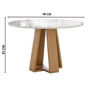 Ver imagem 3 de Sala de Jantar Estilo Red Vidro com 4 Cadeiras Nice Bege/Mel/Caramelo/Off White