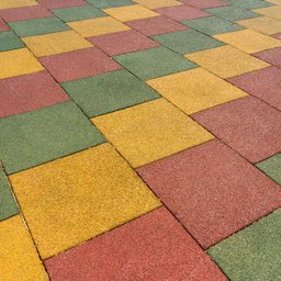 Piso de Borracha 16mm Colorido (1m²) 50x50 - 5