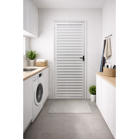 Porta Palheta de Alumínio Branco 210x60 Lado Esquerdo Linha 25