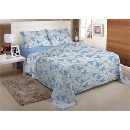 Jogo de Cama Casal 3 Peças (138) com Elastico 70% Algodao 30% Poliester - Encanto:12 - 1