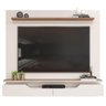 Painel para Tv 60 Pol com Bancada Suspensa 160cm Lewis D05 Off White Freijó - Lyam Decor - 3