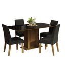 Ver imagem 2 de Conjunto Sala de Jantar Mesa Tampo de Vidro 4 Cadeiras Avril Madesa