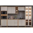 Ver imagem 1 de Kit Cozinha Modulada 6 Peças Allure (2aéreos+2balcões+1cristaleira+1torrequente) Cp03 Jequitiba/