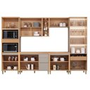 Ver imagem 3 de Kit Cozinha Modulada 6 Peças Allure (2aéreos+2balcões+1cristaleira+1torrequente) Cp03 Jequitiba/