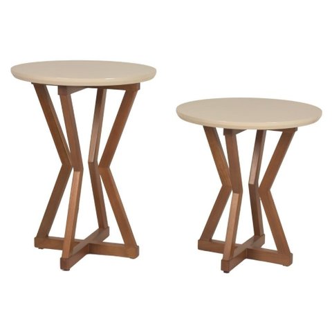 Jogo de Mesa Lateral Grécia - Off White