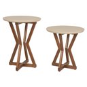 Ver imagem 1 de Jogo de Mesa Lateral Grécia - Off White