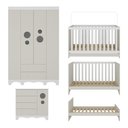 Ver mais imagens de Quarto de Bebê Completo Berço Americano 3 em 1 Colchão Suspiro Multimóveis Mp4632 Branco/off