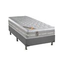 Ver imagem 1 de Cama Box Solteiro: Colchão Molas Pocket Ensacadas Castor Premium Gel + Base Crc Suede Gray (88x188)
