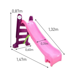 Escorregador medio 3 degraus rosa com lilas Max confort - 2