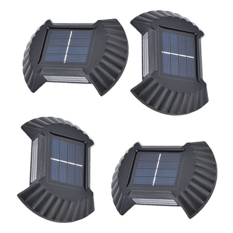 Luminaria Solar Arandela De Parede Kit 4 Und Economica Balizador Spot Iluminaçao Ambiental Garagem