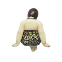 Ver imagem 2 de Escultura Banhista Resina Sentada Maiô Mosaico Touca Marrom