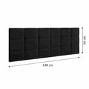 Ver imagem 5 de Cabeceira para Cama Casal Bia1,40 Estofada Suede Preto - Rede Móveis