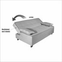 Ver mais imagens de Sofá Cama Zoe 2 Lugares Retrátil e Reclinável 185cm Bege Veludo Bom Pastor