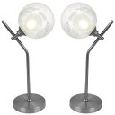 Ver imagem 1 de Kit 2 Abajur Luminária De Mesa Jabuticaba Harmony Prata