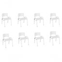 Ver imagem 1 de Kit 8 Cadeira Iso Infantil Creche, Base Branco Branco