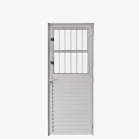 Porta Postigo Aluminio Branco 2.10 X 0.80 Lado Direito - Hale