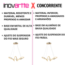 Ver imagem 2 de Luminária Pendente Lustre Led 3 em 1 Infinito Dourado Moderno Luxuoso Inl118