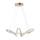 Ver imagem 1 de Luminária Pendente Lustre Led 3 em 1 Infinito Dourado Moderno Luxuoso Inl118
