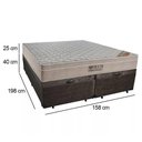 Ver imagem 6 de Cama Box Baú Queen Suede Bipartido + Colchão Ortobom Airtech Molas Ensacadas 65x158x198 Marrom