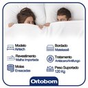 Ver imagem 5 de Cama Box Baú Queen Suede Bipartido + Colchão Ortobom Airtech Molas Ensacadas 65x158x198 Marrom