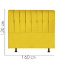 Ver imagem 3 de Cabeceira Estofada Kiara 160cm Queen Size Box Quarto Corino Amarelo - Gat Magazine
