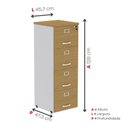 Ver imagem 4 de Arquivo de Madeira 4 Gavetas Of04gp25