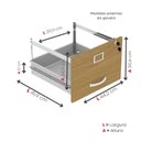 Ver imagem 7 de Arquivo de Madeira 4 Gavetas Of04gp25