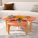 Ver imagem 2 de Conjunto de Mesa de Centro Florida 105cm e 55cm Lukaliam Luanda/freijo