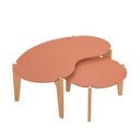Ver imagem 1 de Conjunto de Mesa de Centro Florida 105cm e 55cm Lukaliam Luanda/freijo