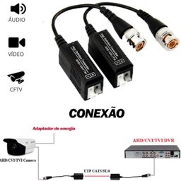 Video Balun Transmissor Engate Rápido/pressão 300x600m 4pçs - 3