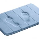 Ver imagem 1 de Tapete Banheiro Super Antiderrapante Moderno Box Macio Azul