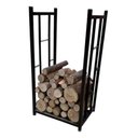 Ver imagem 1 de Suporte Porta Lenha Fogão Lareira Organizador 40x30x75 Preto