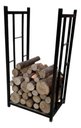 Ver imagem 1 de Suporte Porta Lenha Fogão Lareira Organizador 40x30x75 Preto
