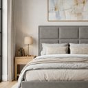 Ver imagem 2 de Cabeceira para Cama Casal Estofada 1,38 ,Mts Alice Vilajo: Suede Camurça