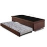 Bicama Box com Baú Solteiro 88x188 com Colchão Auxiliar Suede Marrom - 9