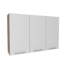 Ver imagem 2 de Armário Aéreo para Cozinha 120cm com 3 Portas Freijó Branco Cz3109