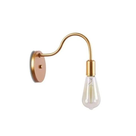 Arandela Parede Vintage Retrô Industrial Soquete E27 Dourado