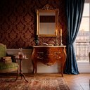 Ver imagem 3 de Cômoda Clássica com Tampo em Mármore 76x88x45 Ideal para Sala Quarto Hall