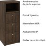 Armário Arquivo para Escritório Home Office ME4118 MDP Rustico - Gran Belo - 3