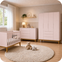 Ver imagem 1 de Quarto de Bebê Completo Classic Elfe Rosa Amadeirado